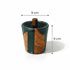Porta Incienso Rústico de Resina y Madera, Bandeja Multifuncional para Incienso en Barra, Decoración para Templo, Meditación y Relajación - Product Image 3