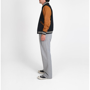 Modern Varsity <b>Jacket</b> Unisex Stylish College Design Stand Geometric Patchwork Comfortable Warm Outerwear for <b>Winter</b> Streetwear - Product Image 3