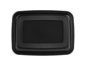 Rectangular Plastic Food <b>Container</b> With Lid Single Compartment BPA Free Simple Design Portable 58oz - Product Image 2