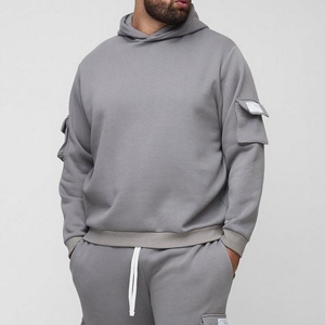 Wholesale Casual Sublimation <b>Polyester</b> <b>Hoodie</b> Tracksuit Unisex Plain Set Custom Logo Breathable Winter Tracksuit - Product Image 3