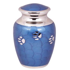 โกศบรรจุอัฐิสัตว์เลี้ยงอะลูมิเนียมสีดำสนิท ดีไซน์หรูหรา พร้อมฝาเกลียวล็อคแน่นหนา สลักลายอุ้งเท้าสีเงิน แสดงความรำลึกถึงสัตว์เลี้ยงอย่างสง่างามและยาวนาน สีที่สามารถกำหนดเองได้ - Product Image 6