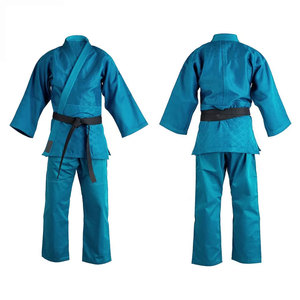 Ensembles d'uniformes de karaté en polyester/coton extensible de haute qualité pour hommes et femmes, design personnalisé, teinture unie sur le devant, respirant, séchage rapide - Product Image 1