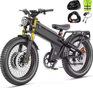 Bicicleta Eléctrica A9 Pro Max de Alta Calidad, Nueva, 60V 70Ah 5600W, Motor Dual, 45+ MPH, Llantas Gruesas de 26"x4.8", Bicicleta Todoterreno, Alcance de 200 Millas, 7 Velocidades - Product Image 3