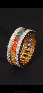 แหวนคุณภาพสูง VVS Moissanite 925ฮิปฮอปโมอปเงินแท้สีเงินสำหรับปลูกในห้องปฏิบัติการได้รับการรับรอง - Product Image 6