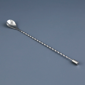Cuillère à cocktail en cuivre et acier inoxydable, outils de bar, long manche torsadé, prix de gros - Product Image 4