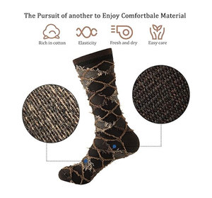 Men Dress <b>Socks</b> Business Casual Solid Pattern Cotton Crew <b>Sock</b> 6 Pairs Durable <b>Waterproof</b> Cushioned Work <b>Socks</b> for Men Boys - Product Image 5