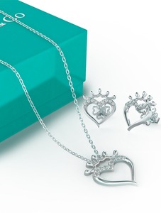 Pendientes de Corazón de Moissanita al por Mayor, Diseño Personalizado OEM ODM, Joyería de Oro Blanco de Alta Calidad - Product Image 5