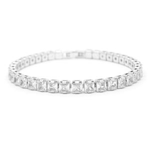 Princess Cut Diamond Tennis <b>Bracelet</b> 925 <b>Silver</b> Channel Setting Classic Style Unisex Everyday Wear - Product Image 3