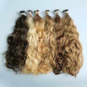 Usine En Gros 100% Cuticules Saines Alignées Extensions De Cheveux Humains De Luxe Italien Kératine Vague Naturelle Pointe Plate Extension De Cheveux - Product Image 2