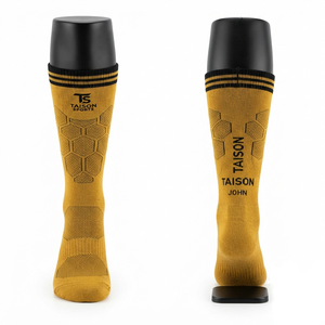 Premium 320 GSM Wool/Spandex Net Ball <b>Socks</b> Gold <b>Black</b> Compression Mesh Quick Dry Breathable Custom Jacquard Logo - Product Image 1