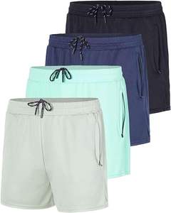 กางเกงขาสั้นชายหาดสำหรับออกกำลังกายฤดูร้อนคุณภาพสูงแบบสั่งทำพิเศษสำหรับผู้ชาย เอวกลาง ผ้าทอ มีเชือกผูก ลายพิมพ์ - Product Image 5