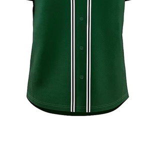 Hot Selling Classic Men's Softball\Baseball Button Down Mesh Solid 100%Polyester Customizable Crew Neck Plus Size Team Jersey - Product Image 5