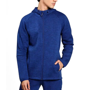 Fabricante de Ropa para Hombre, Ropa Urbana con Cremallera Completa y Dos Bolsillos, Color Sólido Básico, Mezcla de Algodón, Estilo Casual, Corte Regular - Product Image 1