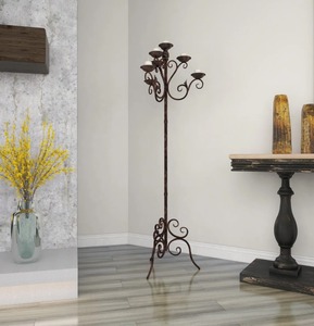 Luxury 5 Arm Iron Floor Candle Holder Decorative <b>Candelabra</b> Stand for Wedding Centerpiece Hotel Restaurant and Home At Low Price - Product Image 5