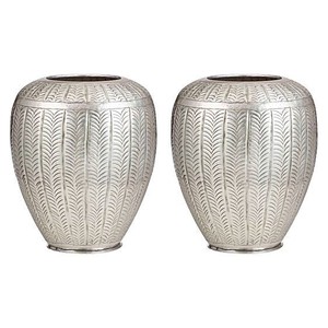 แจกันตั้งพื้น LINEA Modern SILVER ANTIQUE สูง 24 นิ้ว ผิวด้าน สวยงาม ทนทาน สำหรับตกแต่ง - Product Image 2