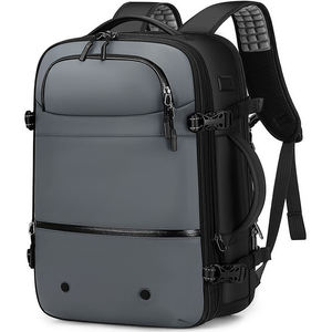 Sleek Black Expandable Travel Laptop <b>Backpack</b> <b>Water</b> <b>Resistant</b> Business Duffel Rucksack - Product Image 3