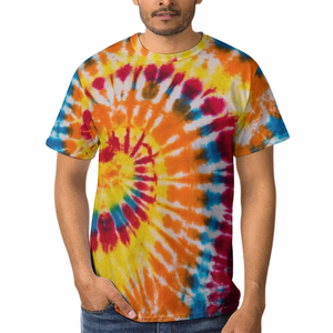 Wholesale Men's High Quality Customized <b>Tie</b> Dye T Shirts <b>Tie</b> Dye Combed Cotton T Shirts - Product Image 4