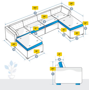 Modern Minimalist Dustproof 100% Waterproof Patio Furniture Covers U Shape Sectional Couch Covers Sectional Covers <b>Slipcovers</b> - Product Image 4