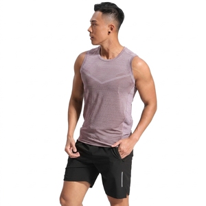 <b>Men's</b> Casual Knitted Breathable Quick Dry Gym Tank Top Bodybuilding Muscle Stringers Singlet Workout Sleeveless Fitness T-Shirts - Product Image 3