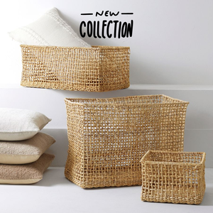 Boîte tissée en jacinthe d'eau naturelle avec couvercle pour l'organisation de la maison - Product Image 5