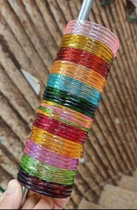 Bracelets en verre tendance/Chudiyan pour femmes et filles, taille et modèle personnalisables/Bracelet en résine style ange, artisanat en résine - Product Image 6