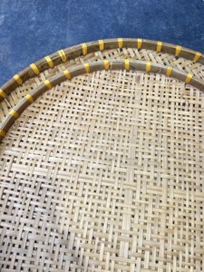 Home Kitchen Farmhouse Use Smoked Natural Bamboo Handcrafted Eco Friendly Food Grade Grains Seeds Two-Piece Set Sifting Trays - Product Image 3