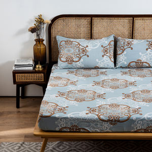 Super Quality Printed Cotton Bedsheet Set <b>Double</b> Bed 300tc Eco-Friendly Grade a 2 Pillow Covers Home Use Wholesale - Product Image 3