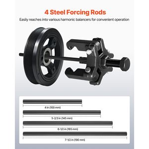 Kit Estrattore Bilanciere Armonico a 3 Griffe Regolabile con 4 Aste di Forza per la Maggior Parte dei Veicoli di Ultima Generazione - Product Image 4