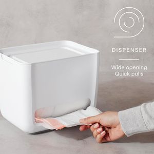 Dispenser per Sacchi della Spazzatura SinkSuite Bianco Maculato, Organizzatore per Sacchi con Coperchio Rimovibile per Cucina - Product Image 3