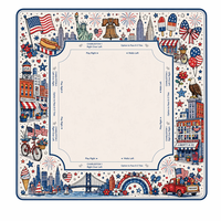 Tapis de jeu de mahjong américain pliable et portable, motif patriotique Statue de la Liberté de New York, en caoutchouc moderne USA