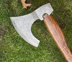 A&M ENTERPRISES Industrial Handmade High Carbon Steel Hammer <b>Axe</b> Tomahawks Flat Backed <b>Axe</b> Ergonomic Curved Wooden <b>Handle</b> - Product Image 4