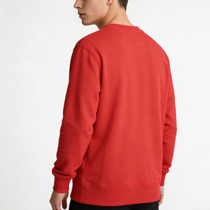 Sweat-shirt personnalisé en coton tricoté uni pour homme, sérigraphié, 100 % coton, 300 g, anti-boulochage, respirant, idéal pour le printemps - Product Image 4
