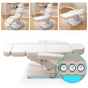 Cama de Tratamiento Facial Portátil Profesional, Ajuste Eléctrico de Altura, Silla de Masaje de PU para Fisioterapia y Cosmética, para Salón de Belleza - Product Image 5