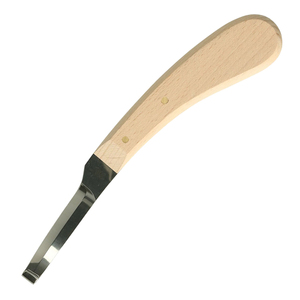 Couteau à sabots vétérinaire réutilisable en acier inoxydable pour le soin des chevaux et du bétail, manche en bois, couteaux à sabots pour l'élevage - Product Image 5