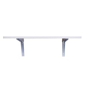Scrivania Pieghevole da Parete Moderna Bianca, Scrivania per Computer Estensibile e Richiudibile in Legno e MDF per Uso in Soggiorno - Product Image 2