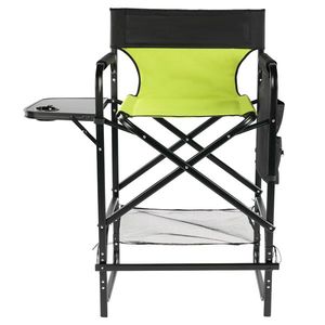 Sedia da regista portatile alta 31 pollici con portabicchieri e tavolino laterale, pieghevole in 4 parti, per campeggio - Product Image 4
