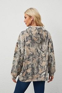 Sudadera con Capucha de Otoño con Estampado de Camuflaje Realtree, Sudadera con Capucha de Moda Urbana, Estilo Táctico con Hombros Caídos - Product Image 2
