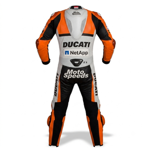 Traje de Carreras MotoCP de Cuero de Canguro/Vaca, Hecho a Medida para Jorge Lorenzo, Traje de Una Pieza Profesional con Triple Costura - Product Image 2