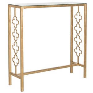 Smart <b>Folding</b> Iron Console <b>Table</b> with Premium Rock Slab Surface for Space Saving Living Room and Hallway Use - Product Image 4