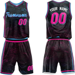 Uniformes de Baloncesto Personalizados al por Mayor con Logotipo y Nombre Impresos, Conjunto de Camiseta sin Mangas con Cuello en V de Malla Transpirable de Secado Rápido para Hombre Adulto - Product Image 5