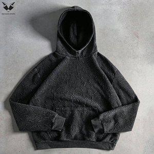 Wholesale Men'<b>s</b> Hoodies, Oversized Streetwear Hooded <b>Jackets</b> Trendy Product Adjustable Size Custom Design Sweatshirts - Product Image 3