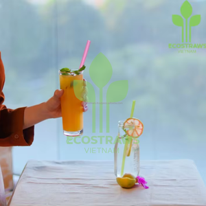 Venta caliente de arroz orgánico Ecosstraws Pajitas ecológicas para beber con muestra gratis del fabricante de Vietnam Caja de cartón incluida - Product Image 5
