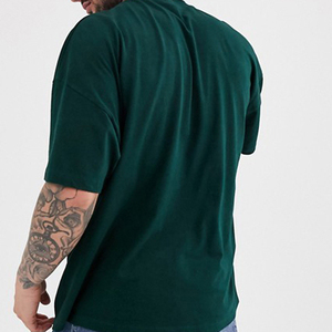 T-shirt long et ample pour homme, de haute qualité, à manches courtes, avec encolure étendue, en coton écologique et à séchage rapide - Product Image 5