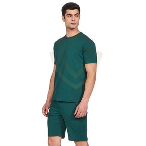 Conjunto de Pantalones Cortos de Dos Piezas de Secado Rápido para Hombre, Verano, Algodón, OEM, Fábrica, Ropa Urbana, Camiseta y Pantalones Cortos - Product Image 3