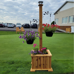 Caja Cuadrada Grande Estándar de Exportación, Jardinera de Madera con Poste para Colgar Macetas, Decoración Navideña para el Hogar y Jardín, de Vietnam - Product Image 5