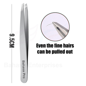 Pince à épiler pour sourcils en marque privée, logo personnalisé, pince à épiler en acier inoxydable, fabricant OEM ODM, fournisseur en gros, Bahasa Pro - Product Image 3