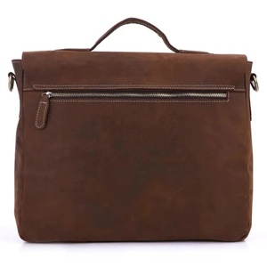 Sac à bandoulière pour ordinateur portable en cuir véritable élégant, de haute qualité, léger, imperméable, multi-tailles, multi-poches, moderne, unisexe - Product Image 4