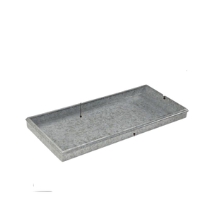 Juego de 2 bandejas redondas para servir con asas, de hierro galvanizado gris, bandejas decorativas para mesa, bandejas metálicas estilo rústico para decoración del hogar - Product Image 3