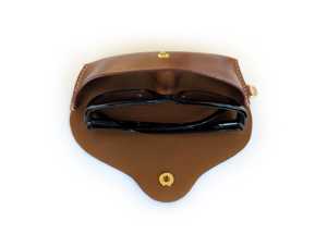 Portable Leather Glasses Case Genuine Cowhide Pouch Luxury Soft Handmade <b>Slim</b> Reading Spectacles Cover Bag LGC-0075 - Product Image 4