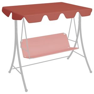 Tettoia di Ricambio in Terracotta per Altalena da Giardino/Patio, Dimensioni 150cm/130cm x 105cm/70cm - Product Image 1